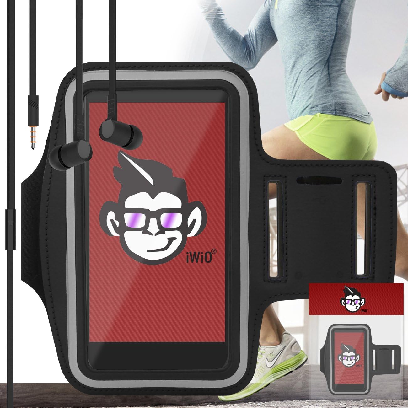 IWIO Adjustable Velcro Strap Armband Phone Case Holder Amazon.co.uk