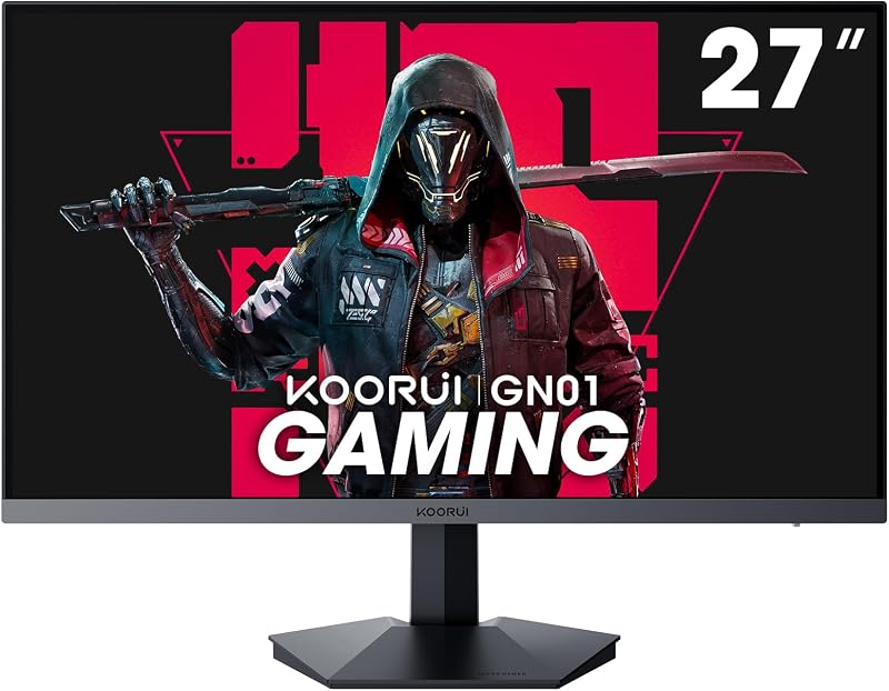 KOORUI 27 Inch Gaming Monitor 1080p 165Hz 1ms DCI-P3 90% Adaptive Sync