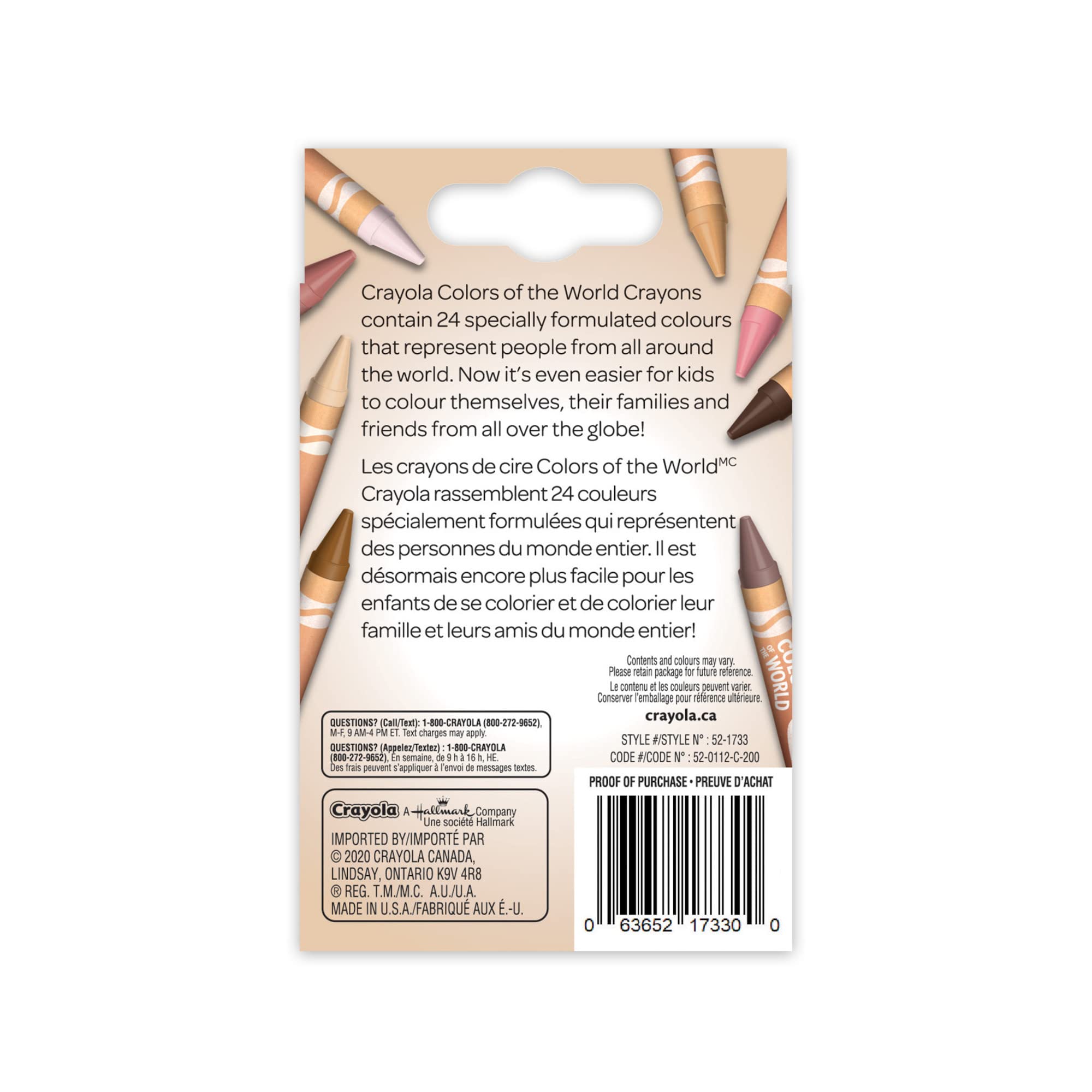 Crayola Colors of The World Skin Tone Crayons, 24 Count