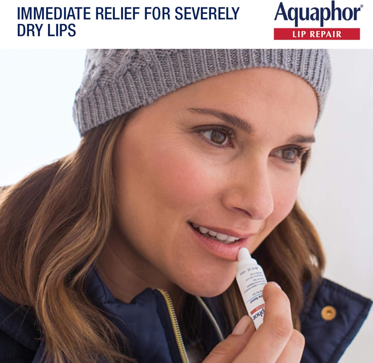 Aquaphor Lip Repair Ointment - Long-lasting Moisture to Soothe Dry Chapped Lips Tube, 0.35 Fl Oz (Pack of 1) : Beauty