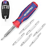 WORKPRO 15-in-1 Multi-bit Screwdriver Set Tool All in One, Portable Multi-purpose Screw-driver, Slotted/Philips/Torx/Square
