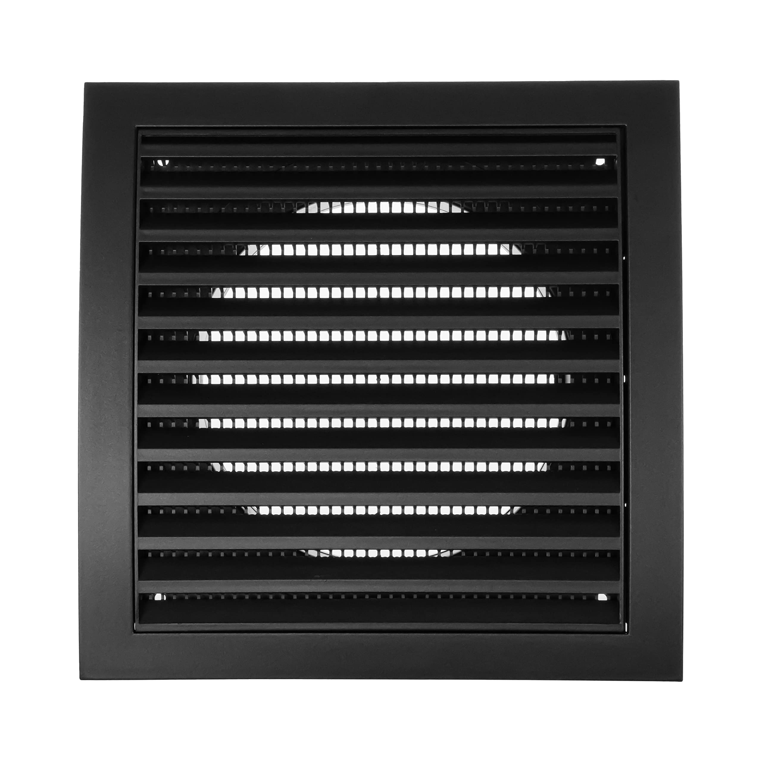 Vent Systems Ø125 mm / 5" Inch - Anthracite Air Vent Plastic Cover - Louvered Outdoor Ventilation Grille with Built-in Protective Mesh Screen HVAC for Home Improvement - Indoor & Outdoor Use