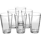 YUYUHUA Clear Plastic Drinking Glasses - BPA Free Cups 18 oz - Dishwasher Safe Classic Tumblers set of 6 - Acrylic Highball Tall Glasses for Kitchen Dining Outdoor (That Look Like Glass)
