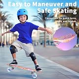 BELEEV 22 inch Skateboard Kids Cruiser with LED Wheels 220 LBS Max Load view 3