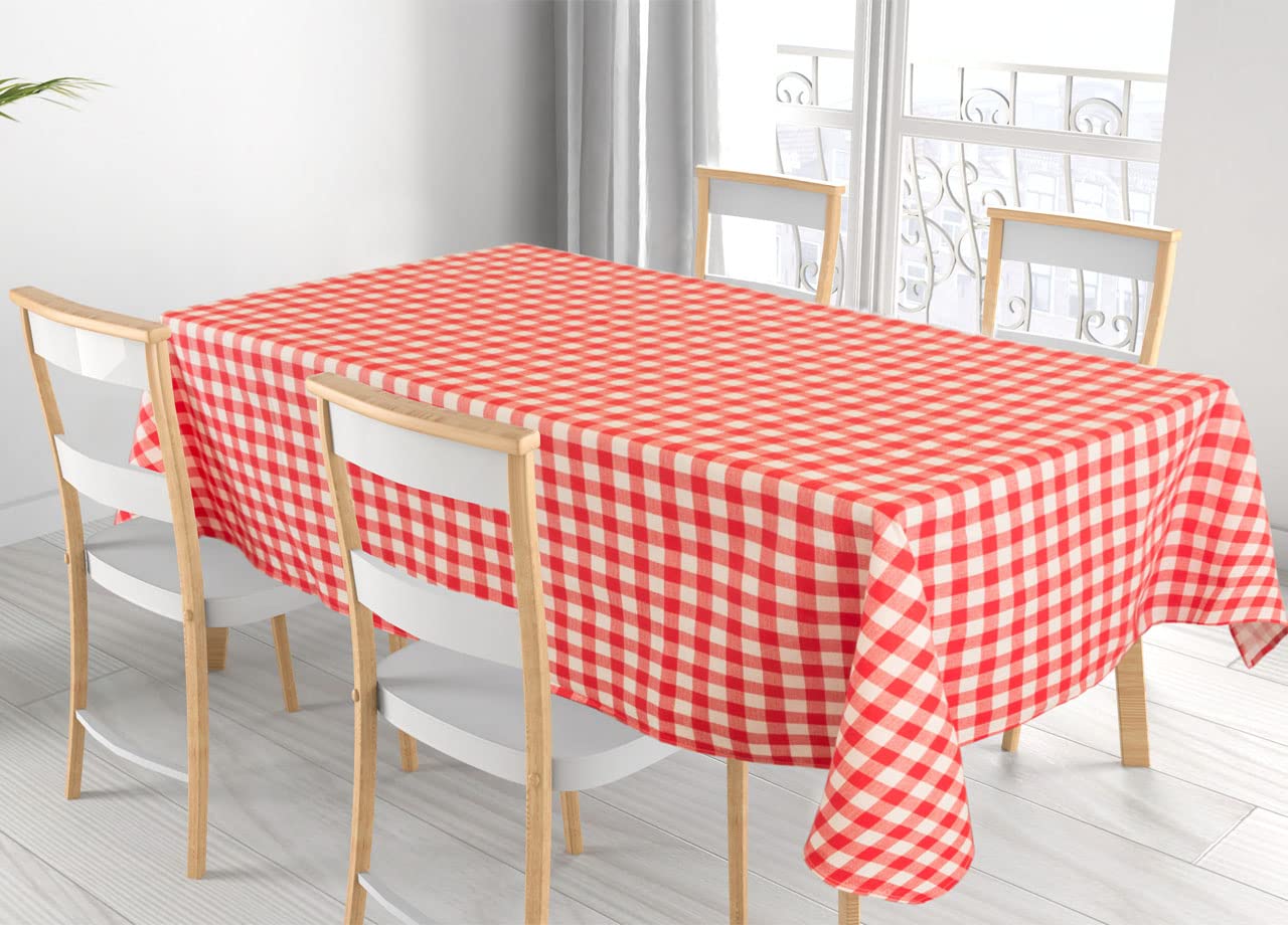BIANCHERIAWEB Tablecloth Kitchen Table Cover 100% Cotton Made Italy Rustic Design Squares RP