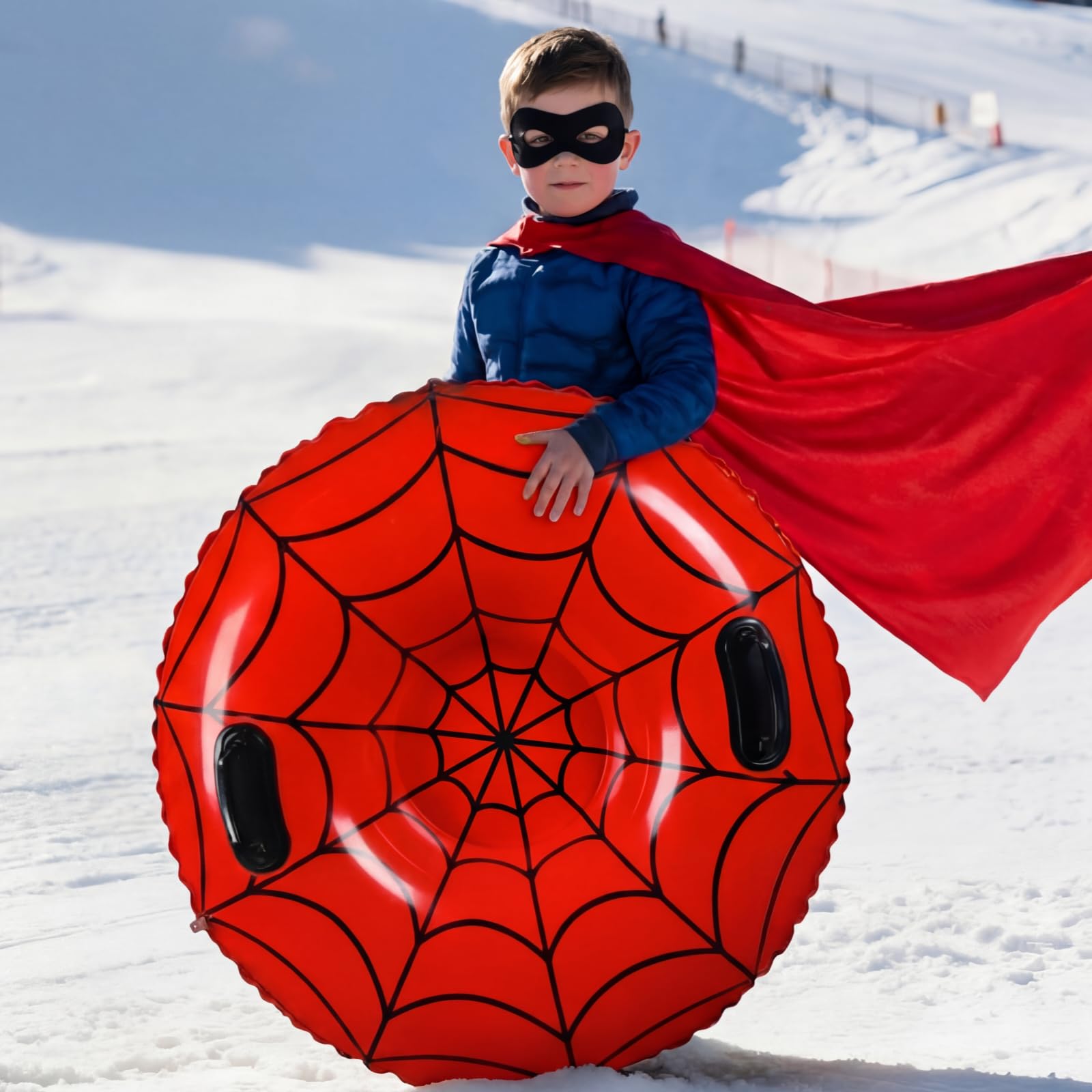 Photo 1 of 1 Pack Snow Tubes Inflatable Sleds for Kids, 36 Inch Thickened Heavy Duty Inflatable Snow Sleds for Winter with Sturdy Handles Durable Winter Toys for Outdoor Sledding Tube Gift