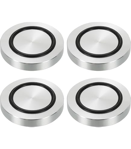 Uxcell 95mm Aluminum Disc - 10mm Thickness M10 Thread Hollow Polished Finish