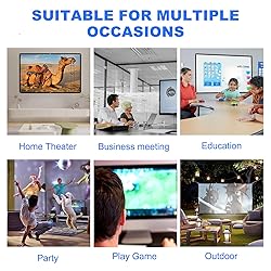 Projector Screen, DUYIKJ 84 inch Foldable Portable