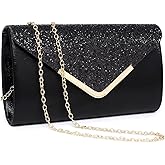 Dasein Women Evening Bags Formal Clutch Purses for Wedding Party Prom Handbags with Shoulder Strap and Glitter Flap | Formal, Wedding Party, Prom, with Shoulder Strap, Glitter Flap, Formal