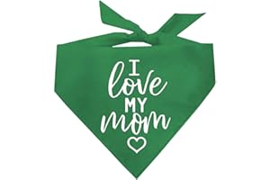 TEES & TAILS I Love My Mom Dog Mom Dog Bandana (Assorted Colors)