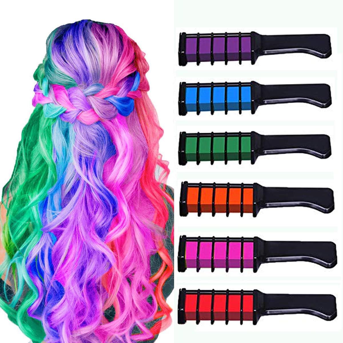 Hair Chalk Comb Temporary Bright Hair 