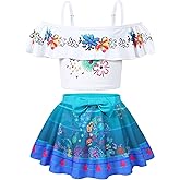 Jurebecia Girls 2 Pieces Swimsuit Princess Bikini Bathing Suit Tankini Magic Family Adventure Swimwear