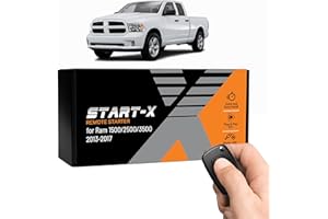 Start-X Remote Starter Kit for RAM Pickup Truck 1500, 2500, 3500 (2013, 2014, 2015, 2016, 2017) | Key Ignition Engine Vehicles | Plug N Play Install | 3X Lock to Remote Start | Zero Wire Splicing