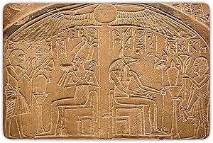 K0k2t0 Alfombra de baño para cocina, diseño egipcio, jeroglíficos