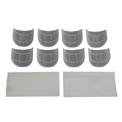 Schlaufengleiter mit Klettband für Gardinenstangen 16-23 mm | glasklar | 8 Stück
