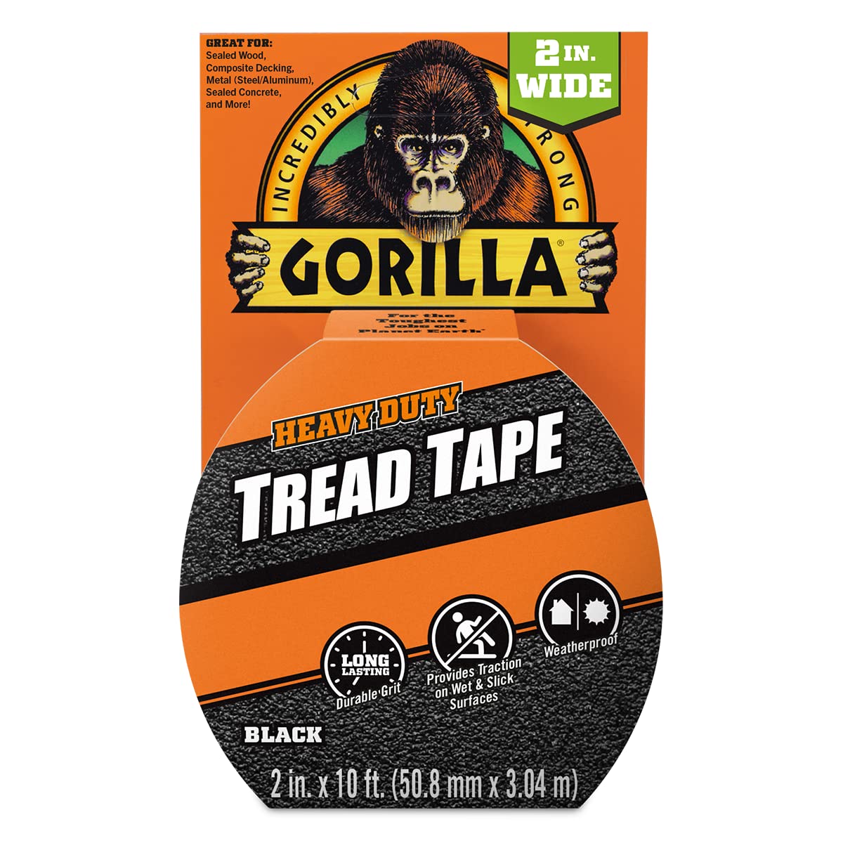 Gorilla 3044310 Anti Slip Tread Tape Black 3m