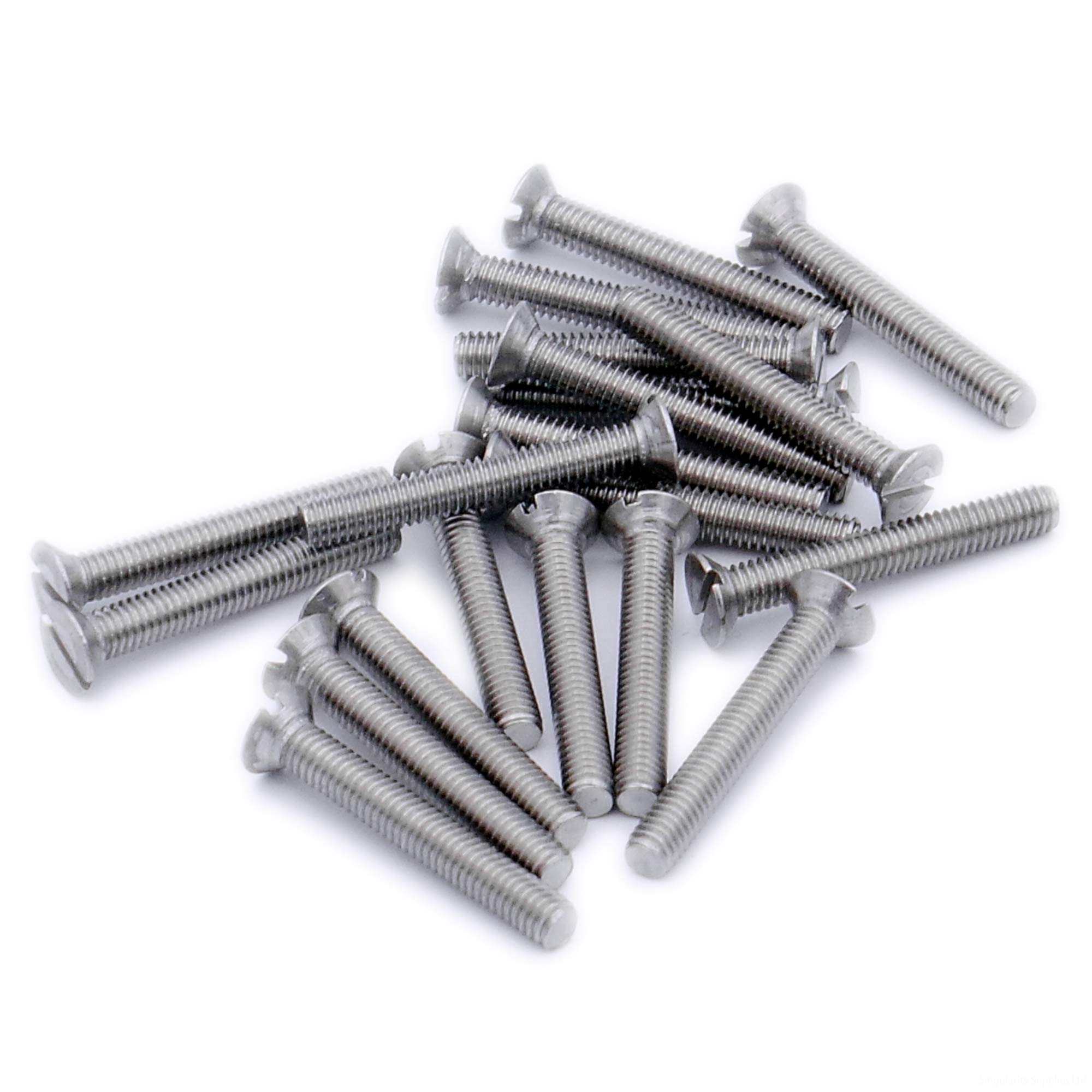 M3 (3mm x 6mm) Slot Countersunk Machine Screw (Bolt) - Stainless Steel (A2) (Pack of 20)