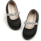 Felix & Flora Girls Toddler Little Ballet Shoes - Flower Girls Mary Jane Flats Dress Shoes Party Wedding