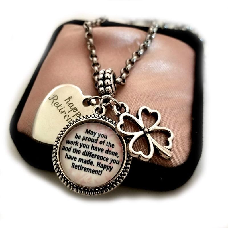 Happy Retirement Gift for Women, Charm with Bracelet