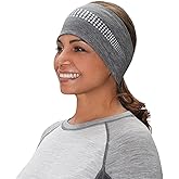 TrailHeads Womens Ponytail Headband - Reflective, Moisture Wicking Hair Headband for Running, Winter - Adrenaline Series