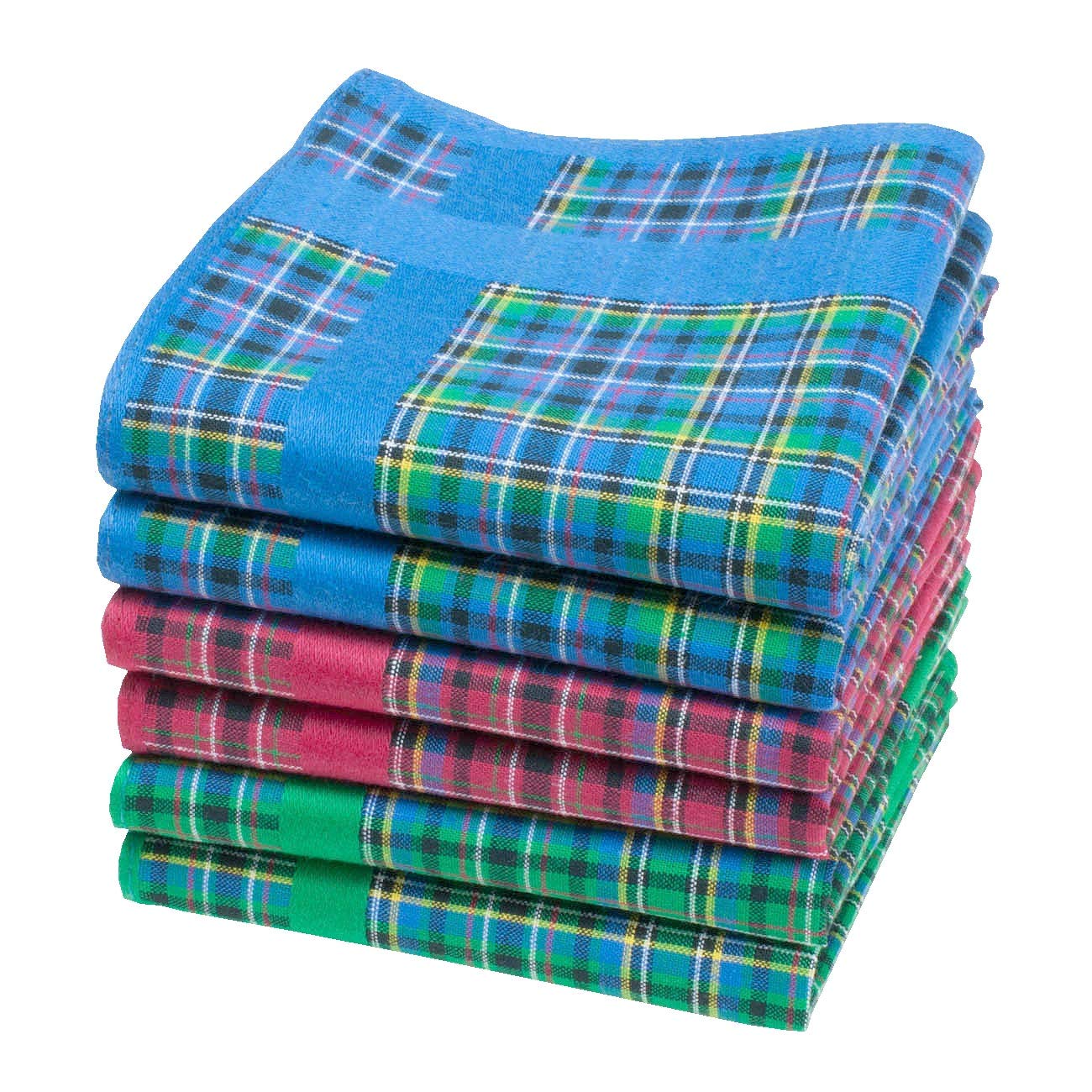 merrysquare - Tartan Handkerchiefs - Glencoe Design - Large Size 16"x16" - 6 units