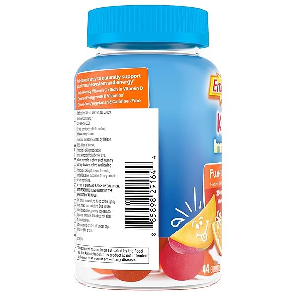 EMERGEN-C KIDZ IMMUNE+ IMMUNE SUPPORT DIETARY SUPPLEMENTS, FLAVORED GUMMIES WITH VITAMIN C, B VITAMINS AND VITAMIN D FOR IMMUNE SUPPORT, FUN-TASTIC FRUIT FLAVORED GUMMIES – 44 COUNT