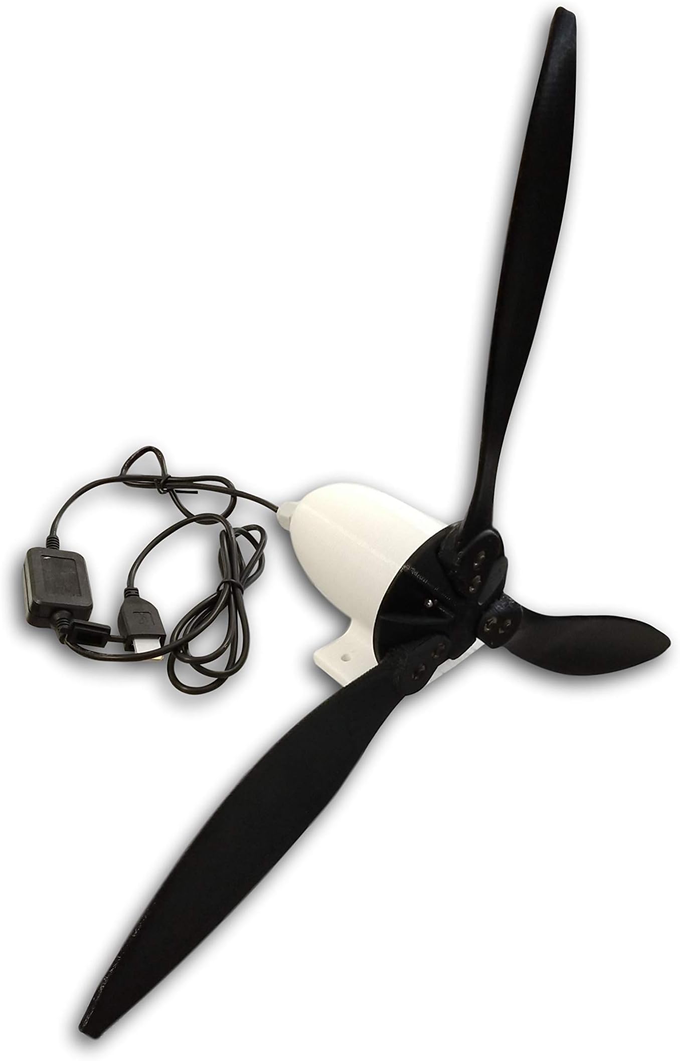 Cutting Edge Power USB Output Mini Wind Turbine, Made in USA, Portable, Camping, Beach, W Light (Flush Mount, 3 Blade)
