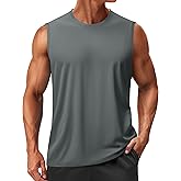 TACVASEN Men's Sleeveless Shirts Quick Dry Tank Tops for Men Sun Protection UPF 50+ Athletic Gym Workout Muscle Shirts