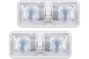 12 Volt LED RV Lights with ON/Off Switch - Neutral 4000-4500K 8W 600LM, Interior Lighting for RV Van Trailer Camper Boat - Pa