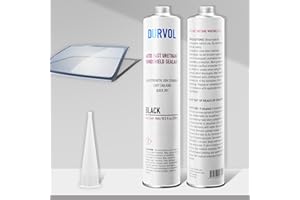 Durvol Auto Glass Urethane Windshield Adhesive Sealant (2-Pack Black) High Bond Strength, Fast-Curing