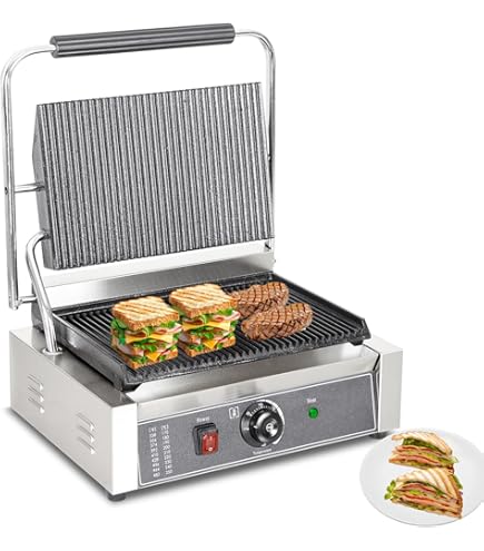 Amazon.com: Adcraft SG-811 Grooved Electric Sandwich Grill