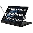 ASUS Vivobook S 16 Flip 2-in-1 Laptop (16" FHD+ Touchscreen, Intel 14-Core i9-13900H, 40GB RAM, 2TB SSD, IST Stylus) for Creator, Photographer, Designer, Backlit KB, Win 11 Pro w/AI Copilot, Black