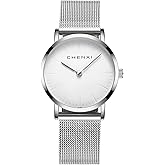 Women's Quartz Watches Ultra-Thin Gorgeous Simple Petite Wrist Watches Small Dial Mesh Steel Bracelet