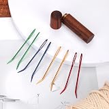 XIHIRCD 8pcs Large Eye Darning Needles Stainless Steel with Wooden Case view 3