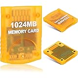 1024MB(16344 Blocks) Gamecube Memory Card for Nintendo Wii Game Cube NGC GC (Orange)