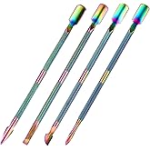 Cuticle Pusher Tool metal Cuticle Remover and Cutter Dual Side nail scraper pusher Manicure Cleaner Cuticle Trimmer for Fingernails and Toenails