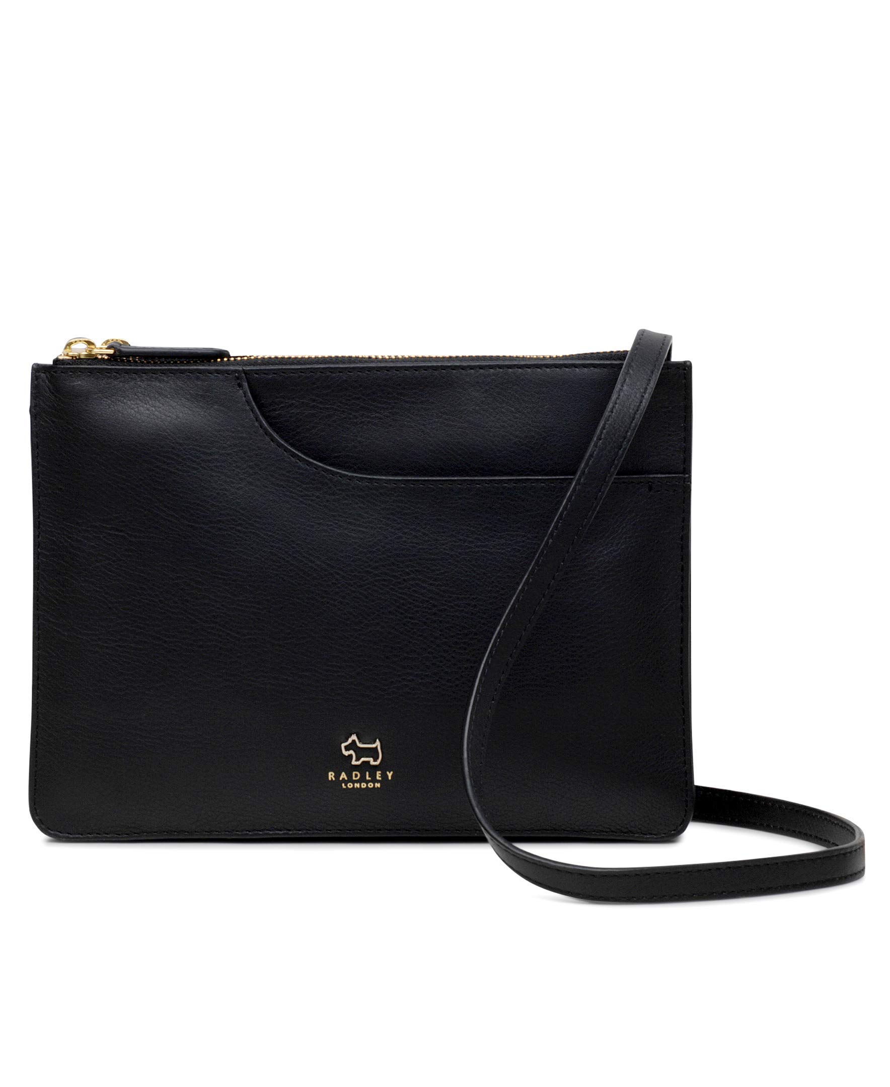 RADLEY London Womens Pockets Multi-Compartment Leather Crossbody, Black, M, Pockets - Medium Compartment Crossbody