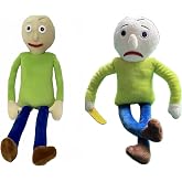 SUJN ART 2PCS Baldi Plush and Angry Baldi Plush,Stuffed Figure Pillow for Horror Game Fans for Room Decor