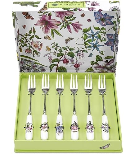 Portmeirion Botanic Garden Teaspoons | Set of 6 Teaspoons with