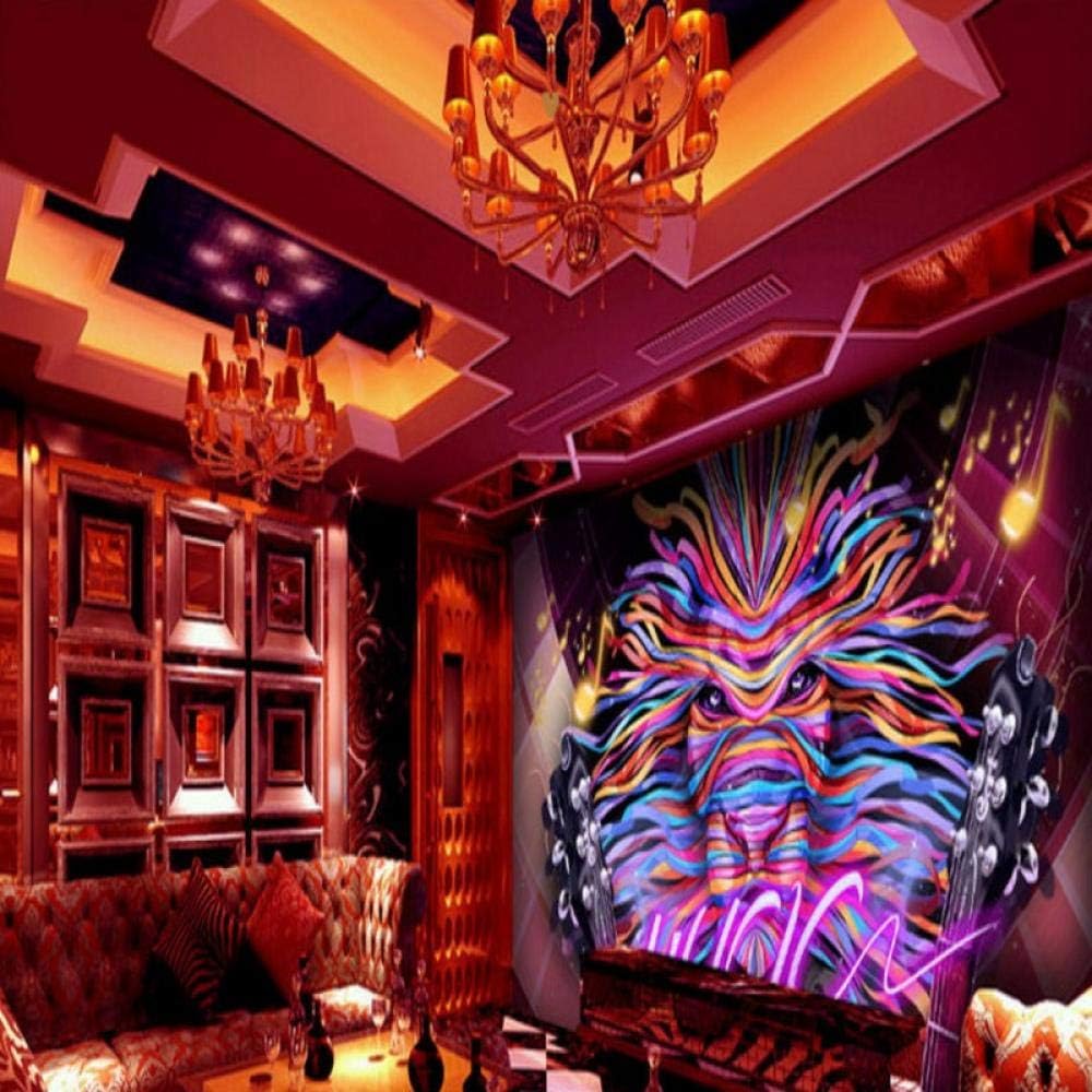 Afashiony 3d Wall Mural Wallpaper Colorful Pop Music Ktv Decoration Background Mural Bar Theme Restaurant Gallery Corridor Wallpaper 400cmx280cm Amazon Com