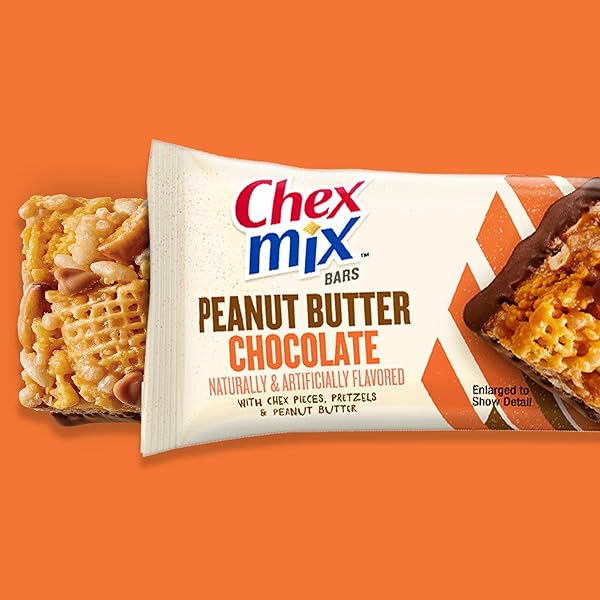 CHEX MIX PEANUT BUTTER CHOCOLATE FLAVORED TREAT BAR, VALUE PACK, 12 BARS, 13.56 OZ