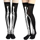 IMERAGO 2 Pairs Thigh High Stockings Knee High Socks for Women Girls Long Socks for Halloween Cosplay Party Festival