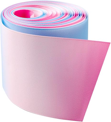 Amazon Smithrb グログランリボン 横長75mm 縦長4 5m 片面カラー ブルーグラデーション リボン 通販
