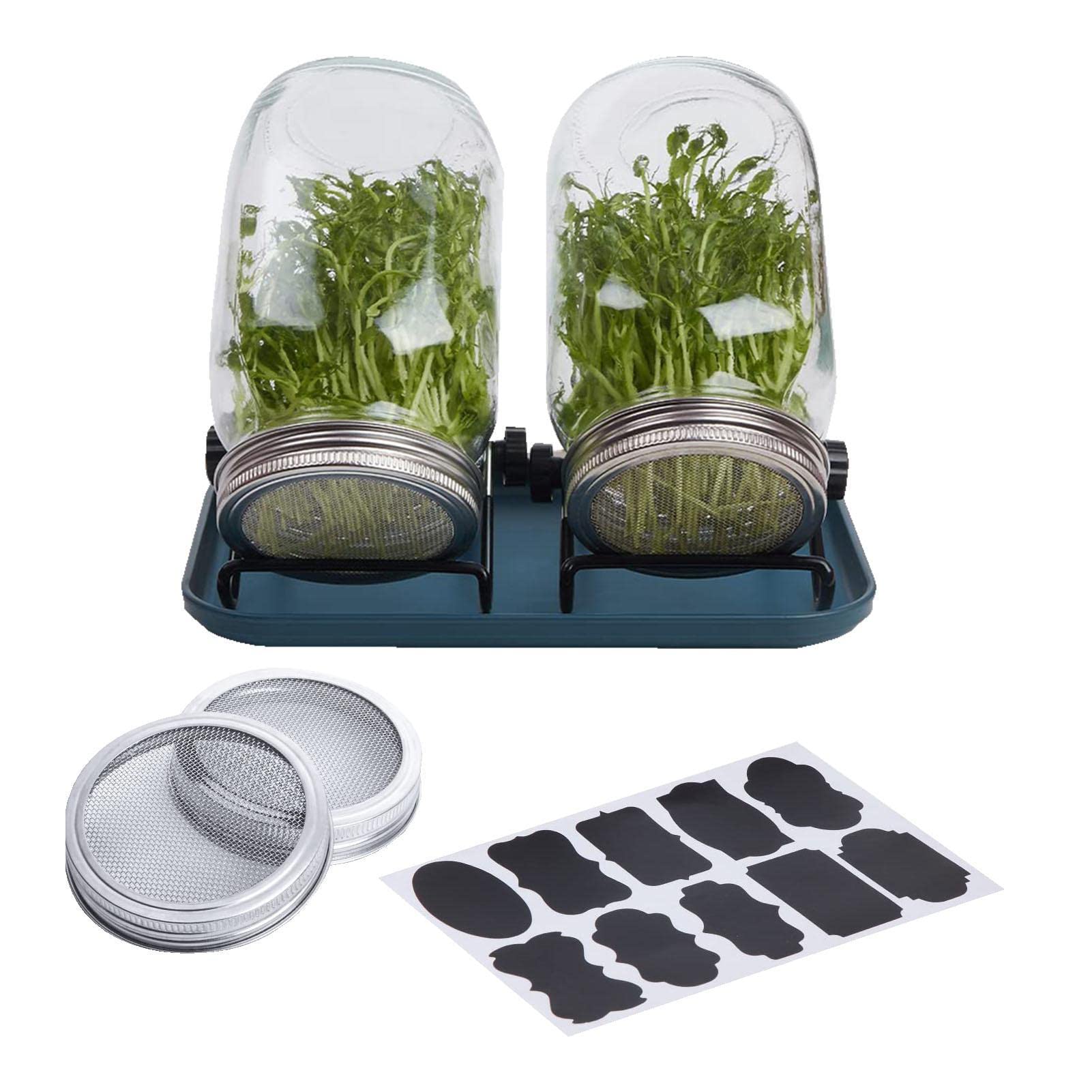 Couvercle De Germination Pour Bocal Mason - En Acier Inoxydable 304 Avec Grille Fine - Pour Faire Pousser Des Graines Germées