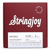 Stringjoy NB1038 Naturals Phosphor Bronze Mandolin Strings, (Light Gauge - 10-38)