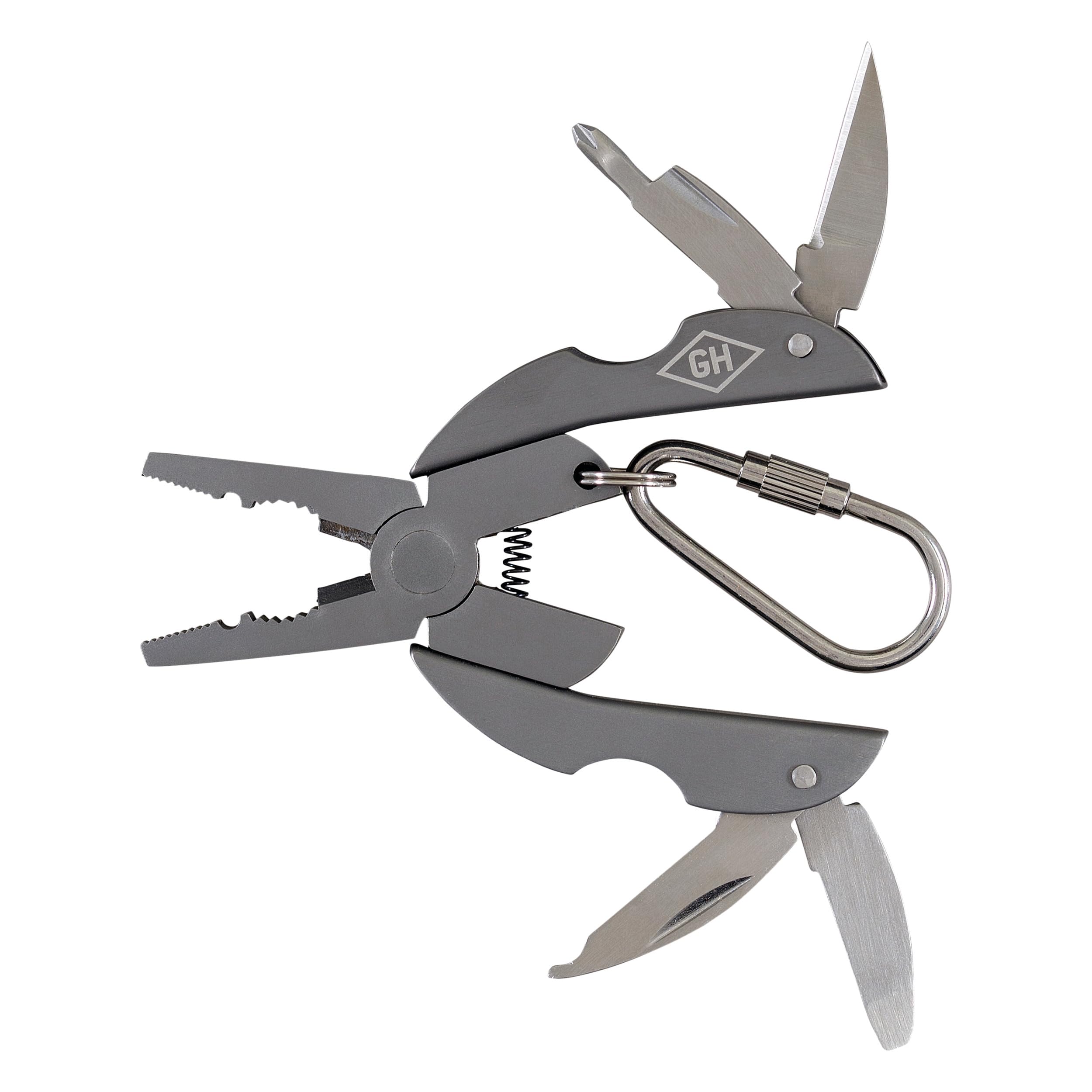 Gentlemen's Hardware 5-in-1 Multi-Tool Titanium Coated Mini Pocket Tool for Camping, with Pliers