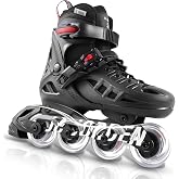 Inline Skates for Kids Girls and Boys, 4 Sizes Adjustable Roller Skates Blades with Full Light Up Wheels for Women Men, Durable Outer Shell, Roller Skates 4-12 Adults