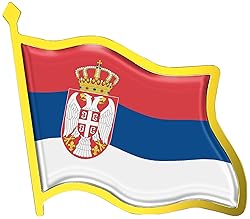Serbia Flag Lapel Pin - Enamel Metal National Badge