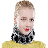 Lupidyyxun Real Rabbit Fur Headband Scarf for Women Knitted Womens Fur Neck Warmer Fur Hat