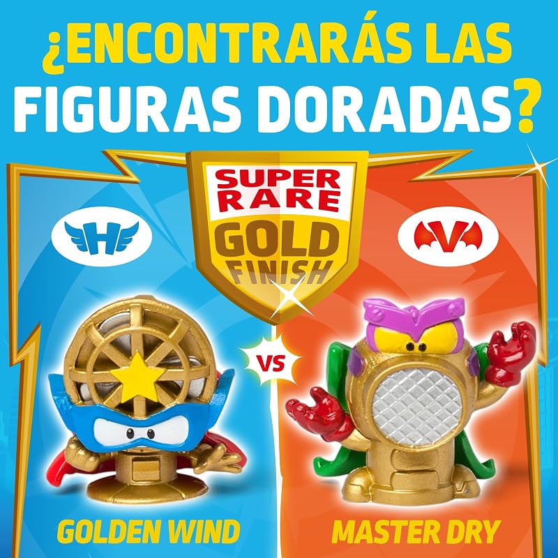 SUPERTHINGS KAZOOM Power Battle – Pack de 10. Contiene 10 SuperThings (Incluye 1 Figura Sorpresa y 1 capitán Dorado). Pack 1 de 2